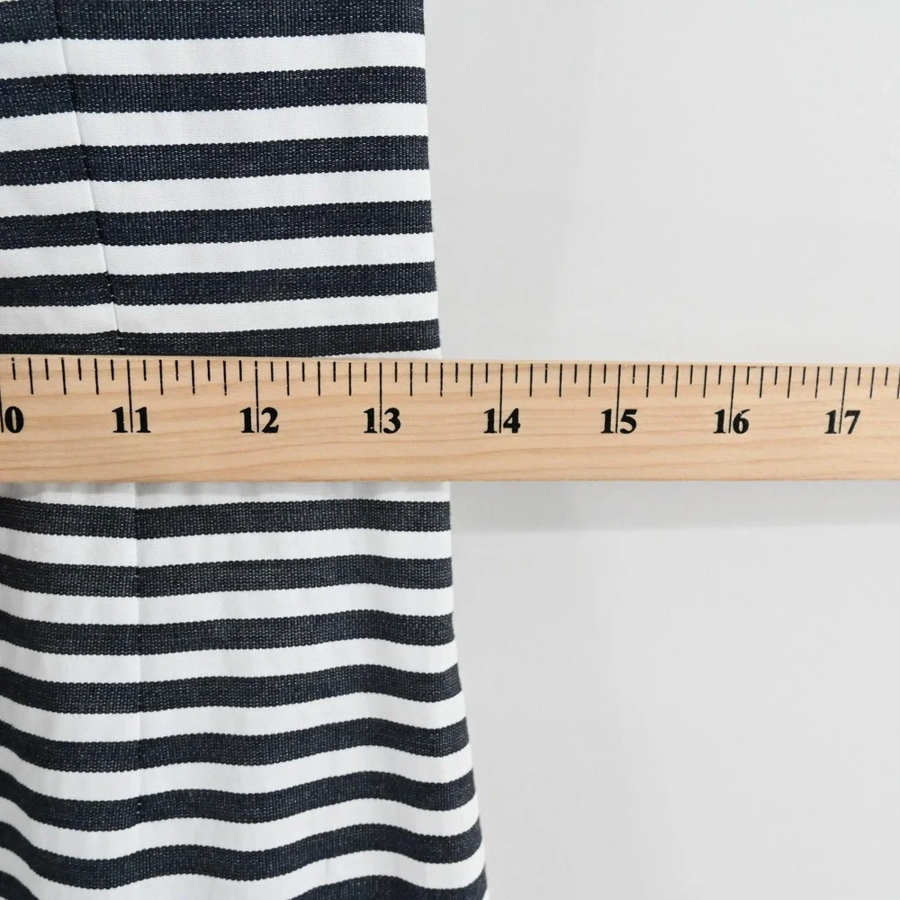 Kate Spade Striped Ruffle Dress Size‎ 2 Nautical Sleeveless Breezy Preppy Cotton